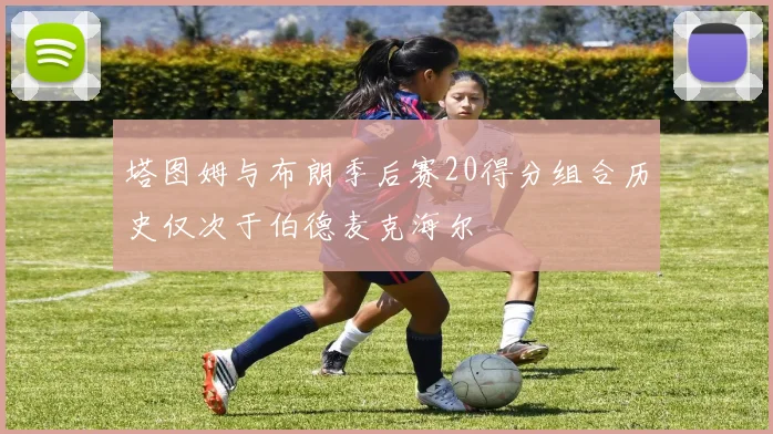 塔图姆与布朗季后赛20得分组合历史仅次于伯德麦克海尔